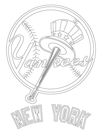 New york yankees logo coloring page free printable coloring pages