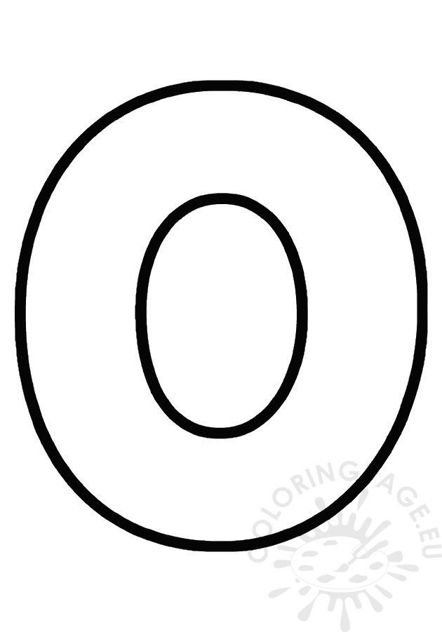 Printable bubble letter o coloring page