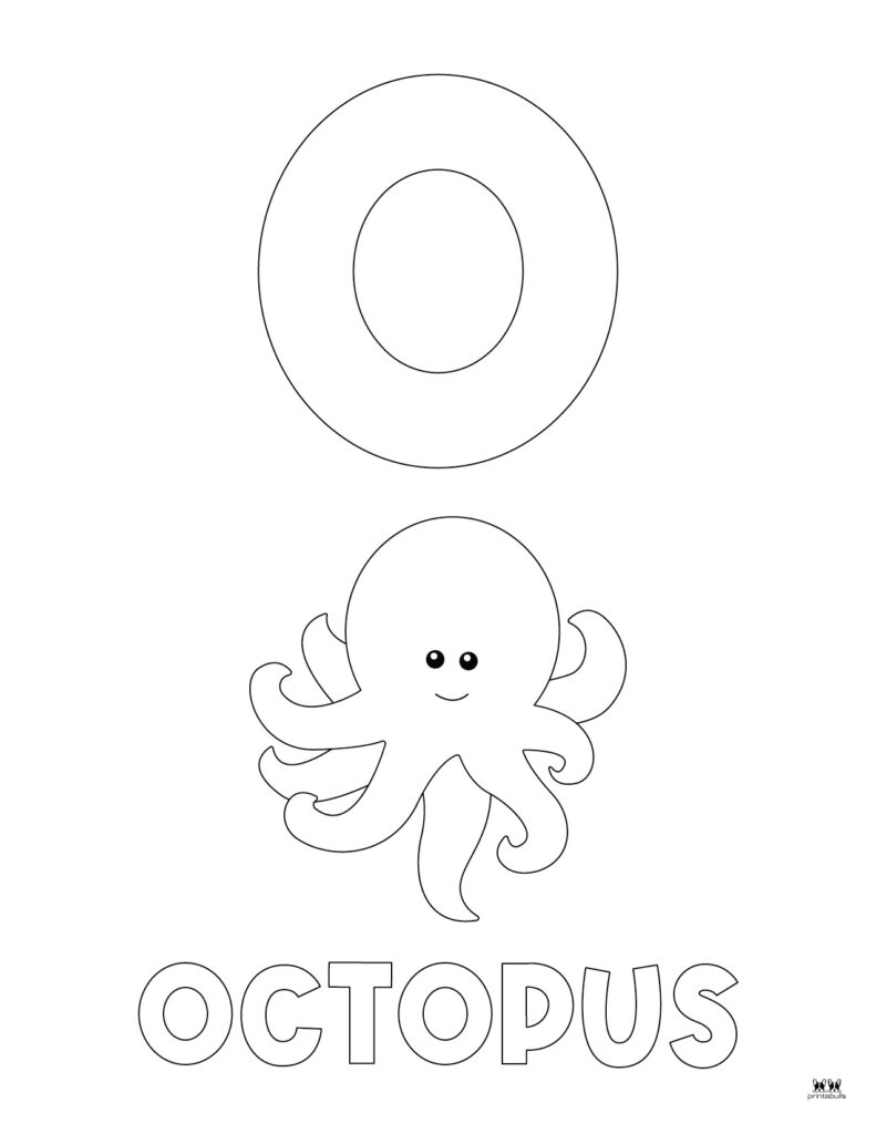 Letter o coloring pages