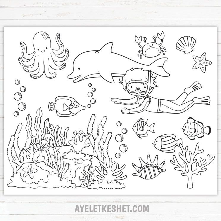 Under the sea coloring pages free printables