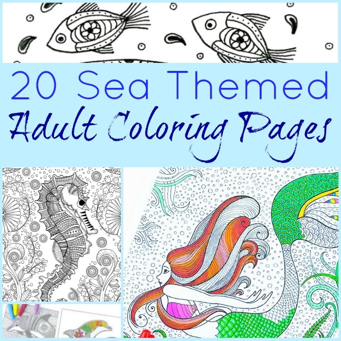 Free sea themed adult loring pages