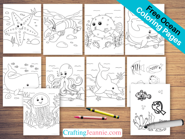 Ocean coloring pages free pdf