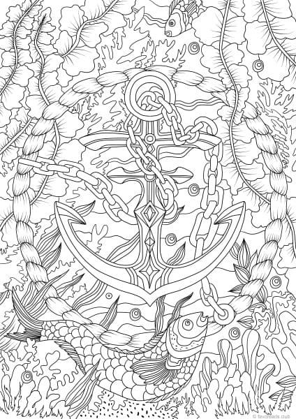 Ocean coloring book