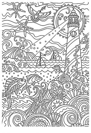 Free printable ocean coloring pages for adults and kids