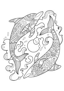 Ocean coloring pages for adults kids