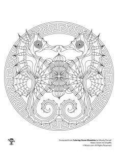 Ocean mandalas adult coloring pages woo jr kids activities childrens publishing