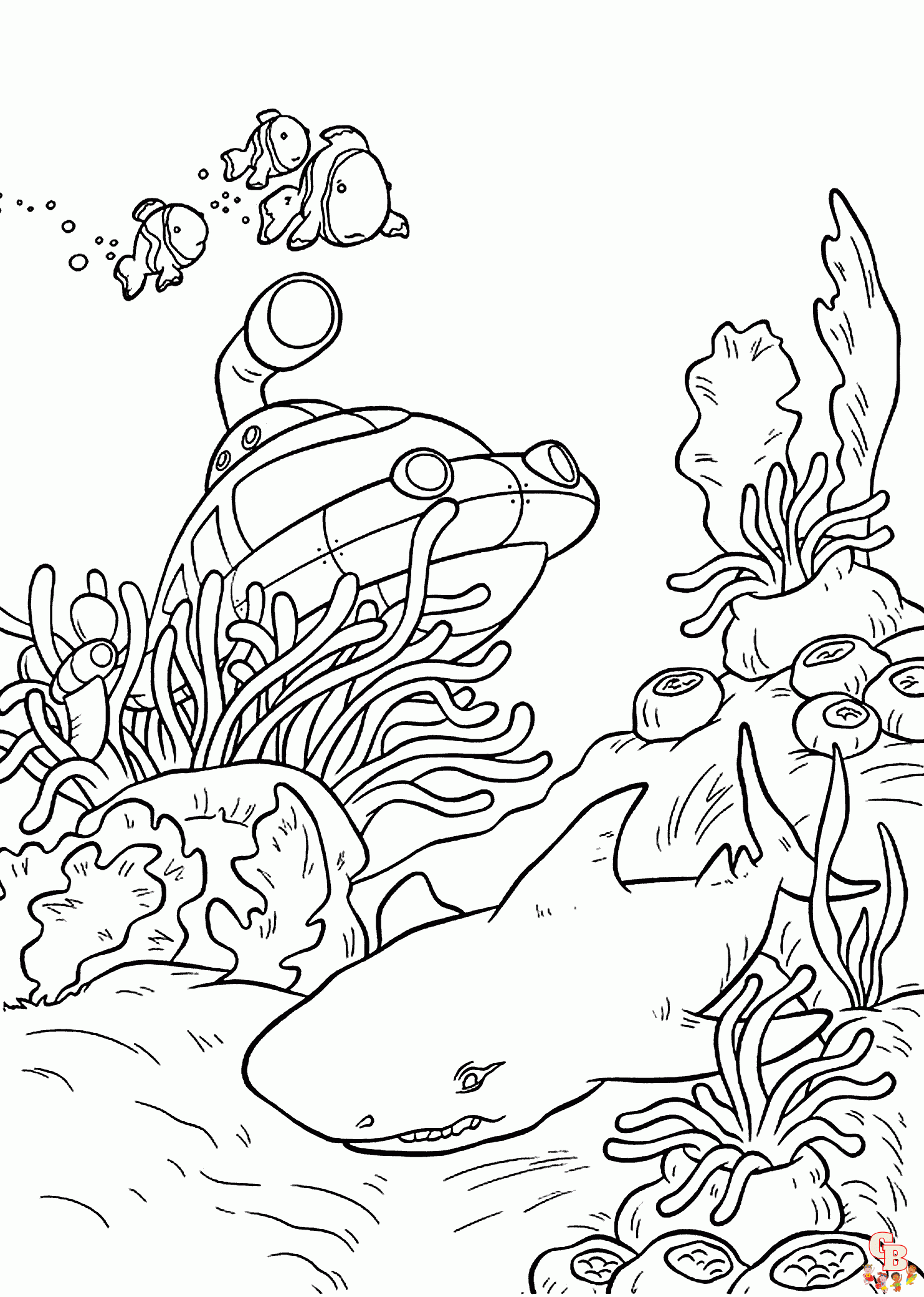 Dive into underwater coloring pages with