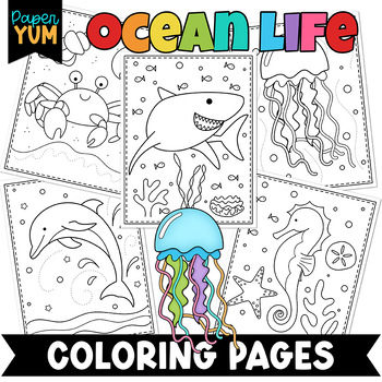 Ocean life coloring pages