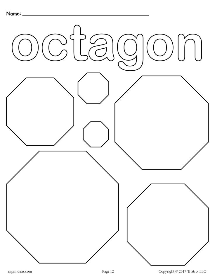 Octagons coloring page shape coloring pages preschool coloring pages coloring pages