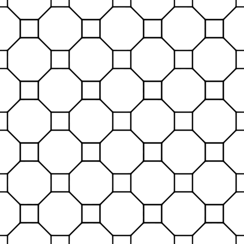 Tessellation with octagon and square coloring page free printable coloring pages