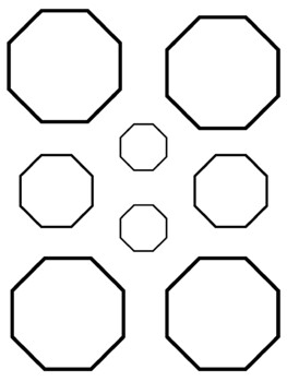 Octagon coloring sheet by pre