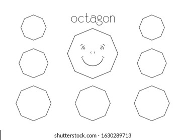 Easy coloring page kids on basic stock illustration