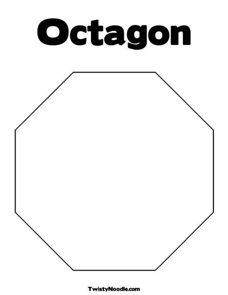 Octagon coloring page shapes preschool preschool coloring pages learning shapes