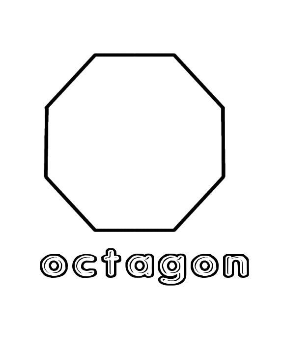 Octagon coloring page school coloring pages shape coloring pages alphabet crafts preschool