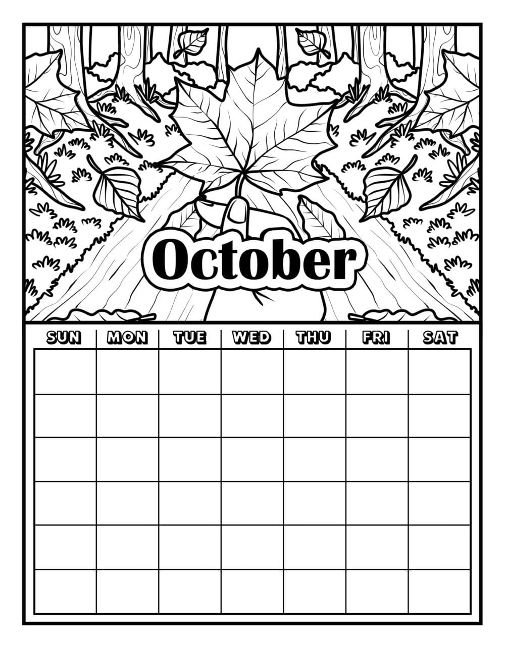 Coloring pages for october
