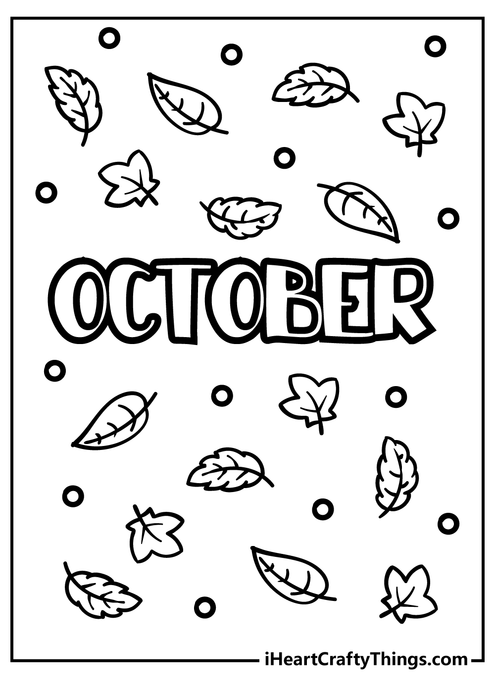 October coloring pages free printables