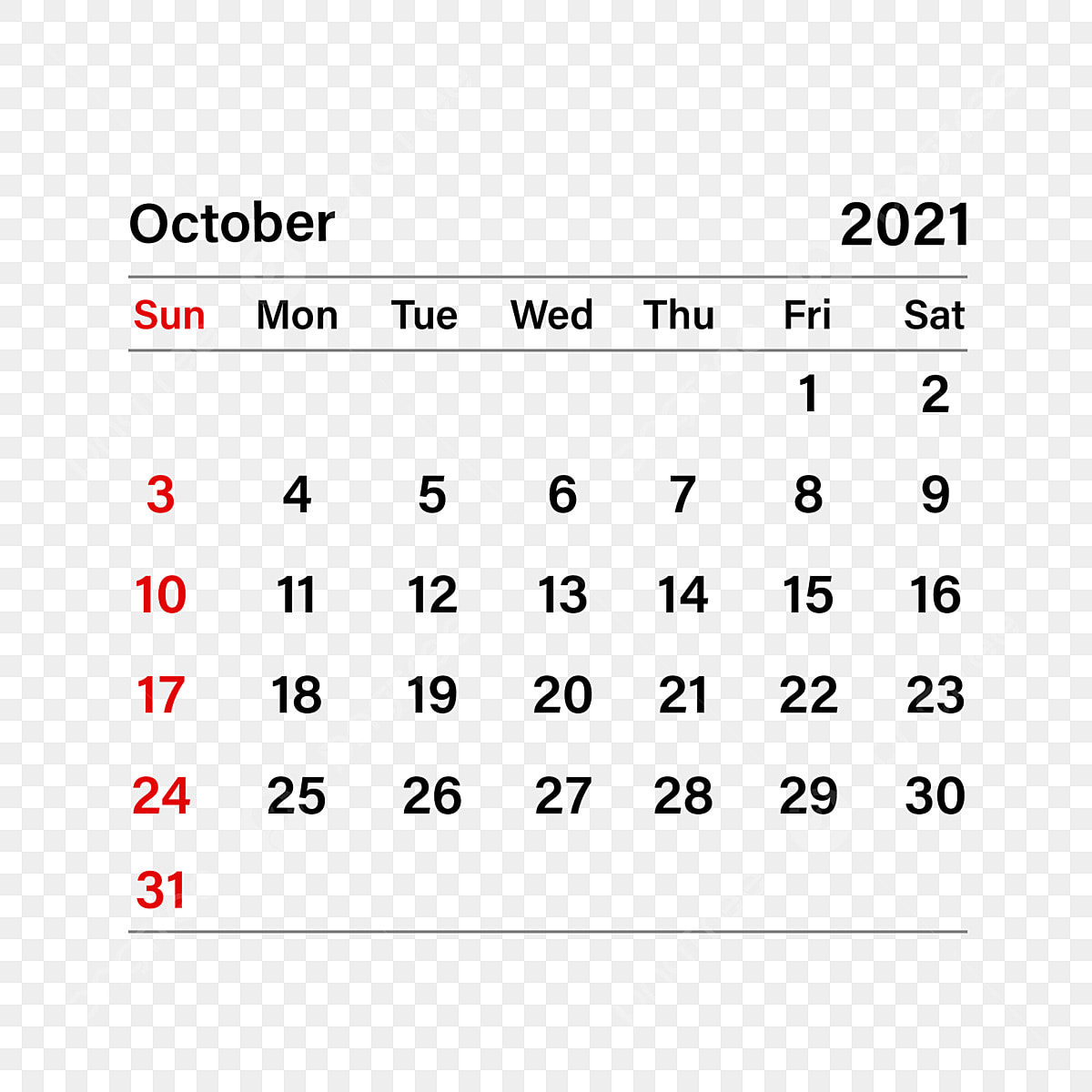 October calendar vector hd png images october calendar calendar calendar october png image for free download