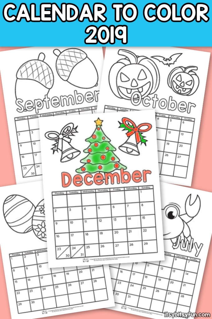 Printable calendar for kids