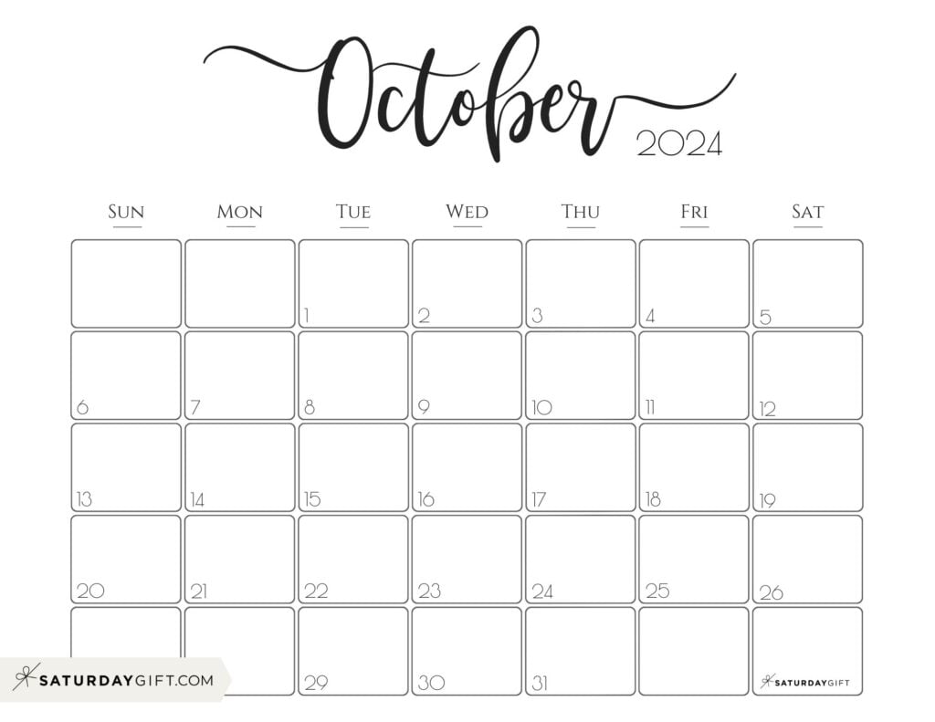 October calendar