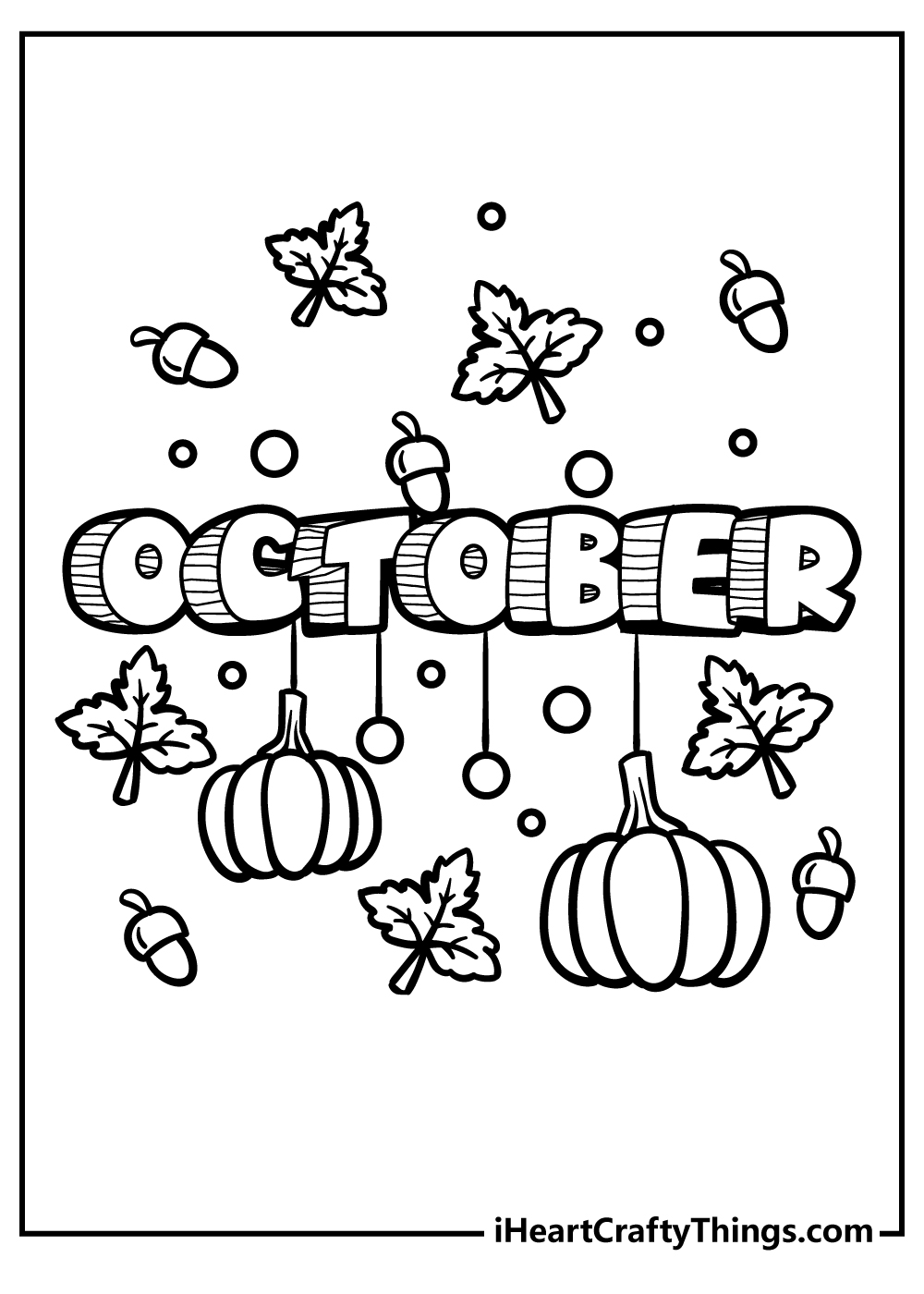 October coloring pages free printables