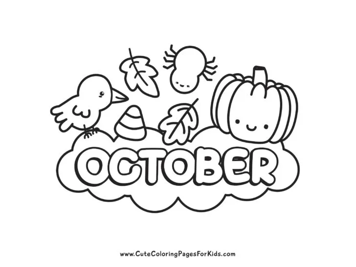 October coloring pages