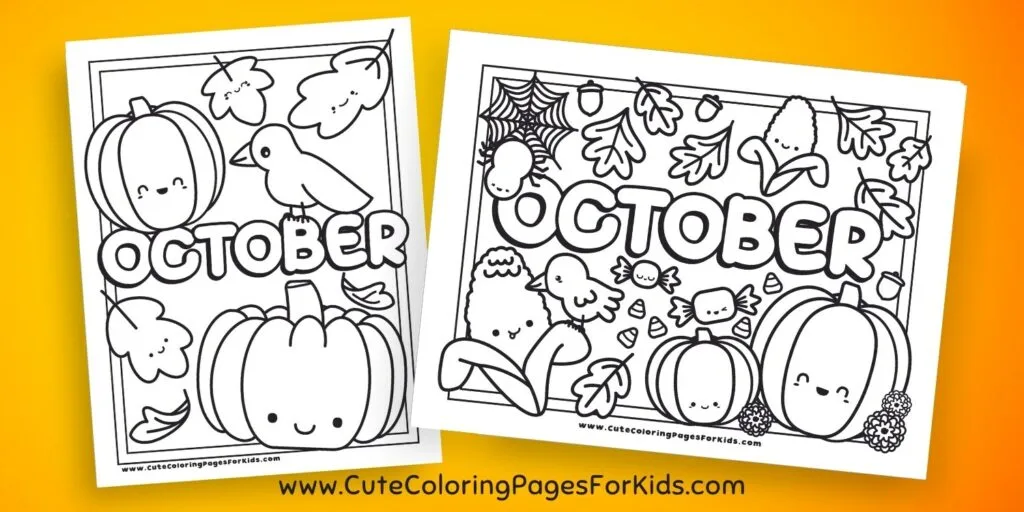 October coloring pages