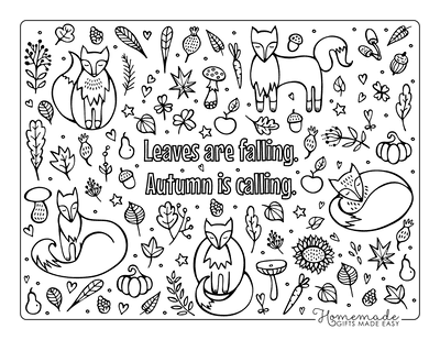 Free printable autumn fall coloring pages