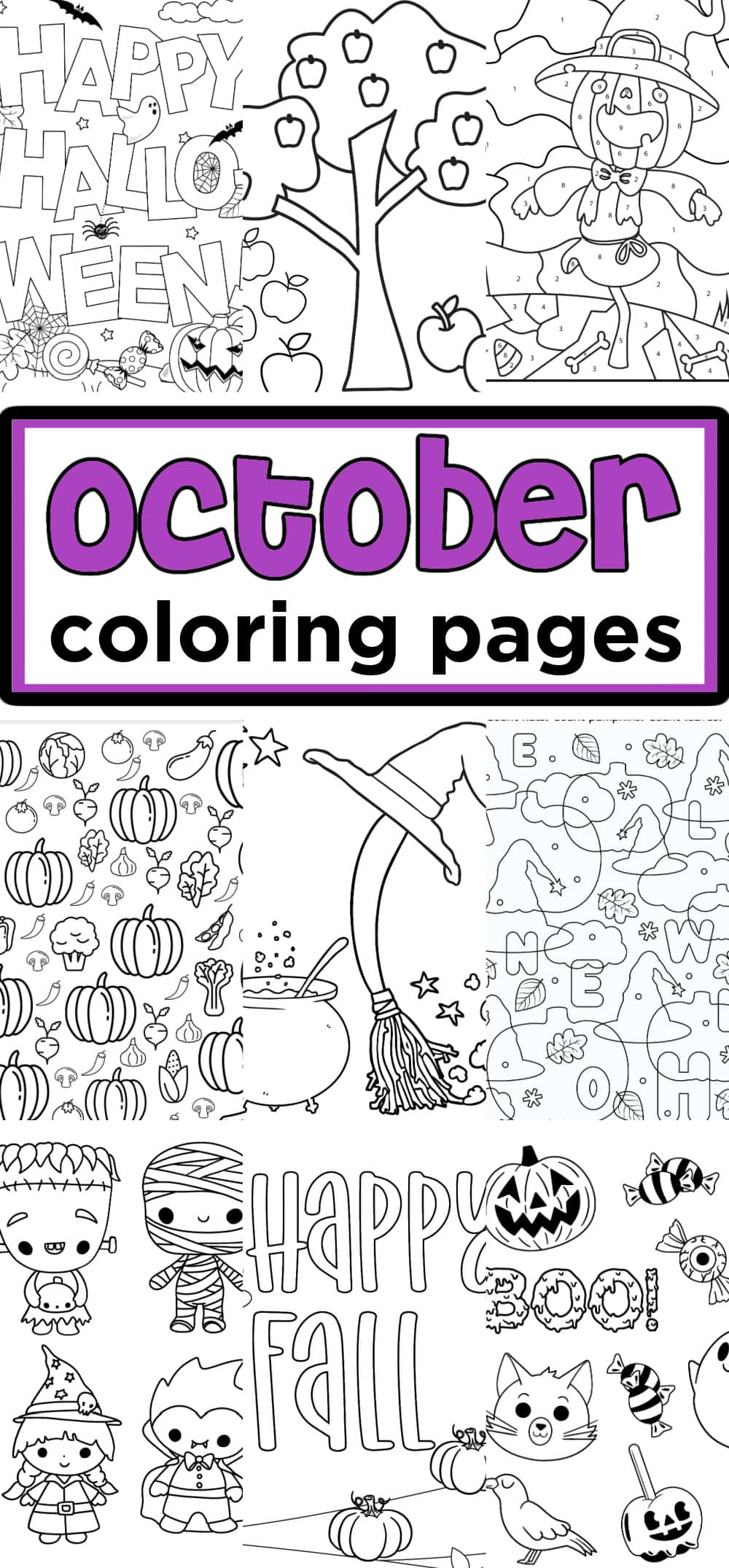 October coloring pages