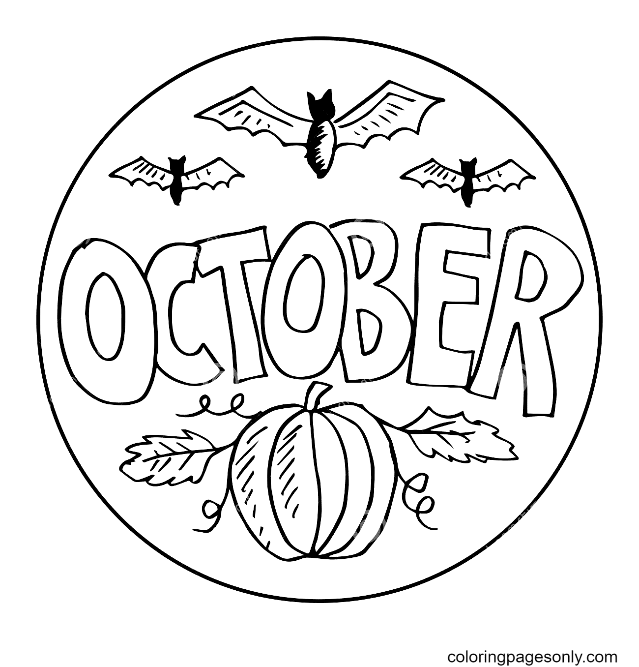 October coloring pages printable for free download