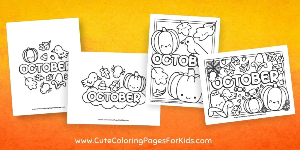 October coloring pages