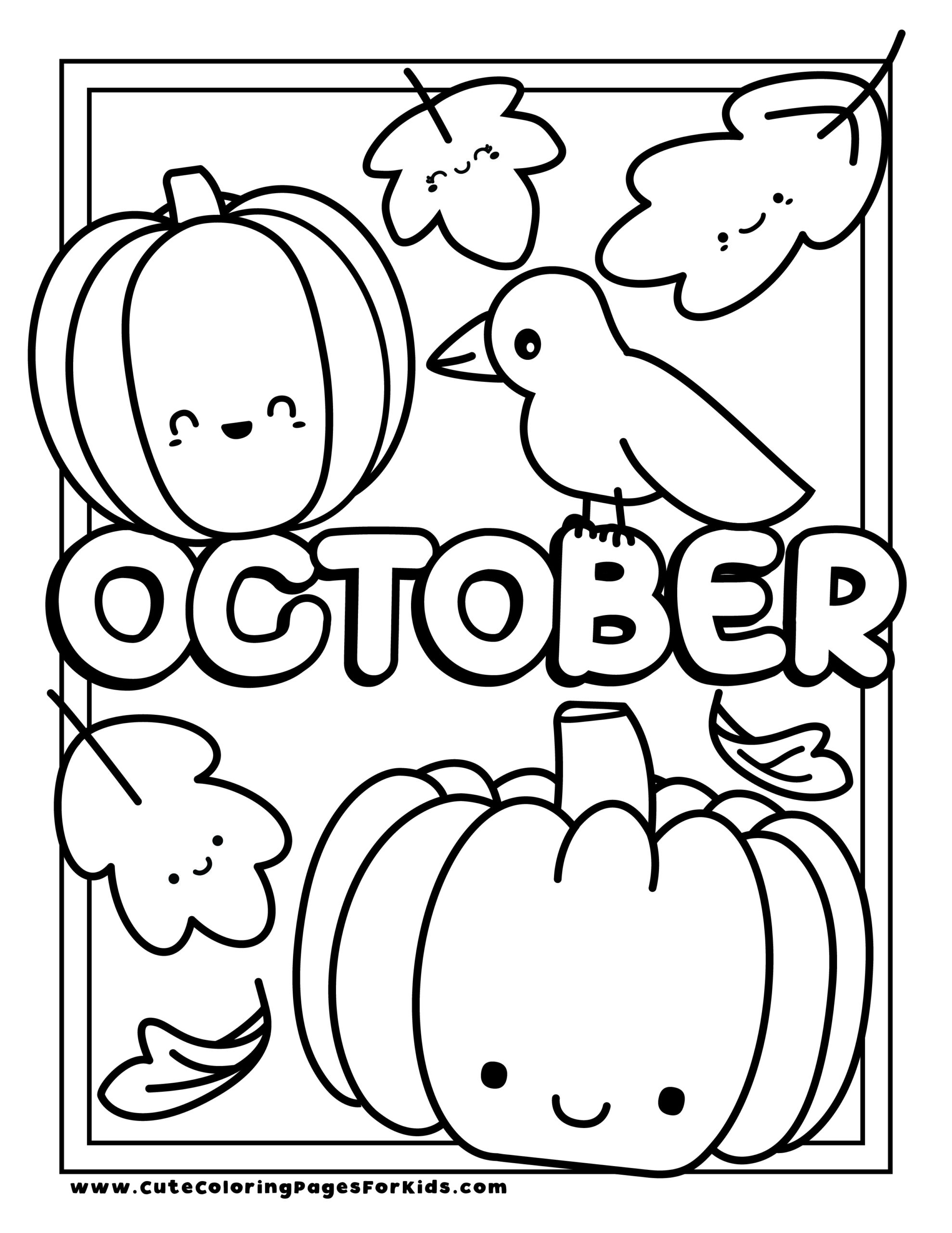 October coloring pages