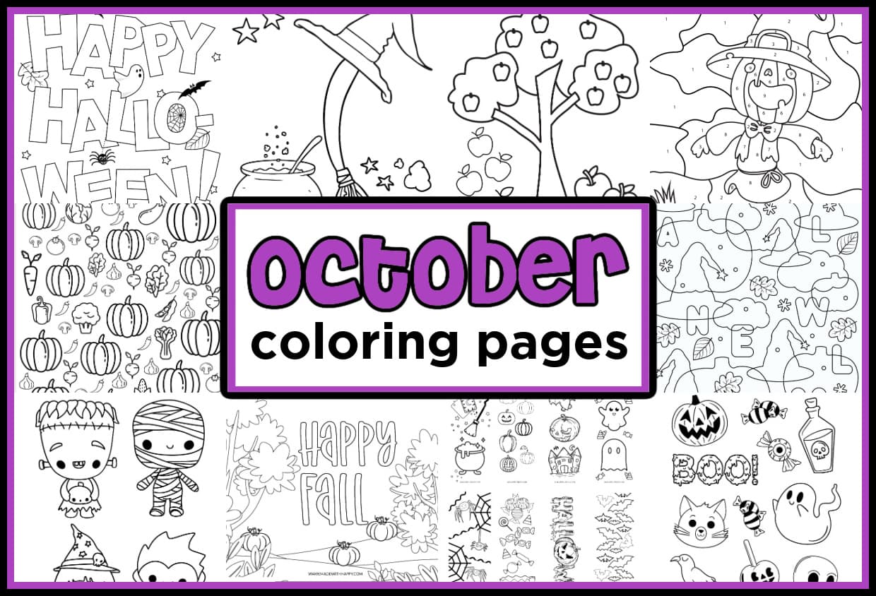 October coloring pages