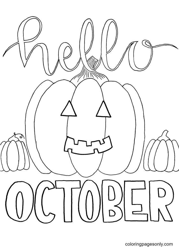 October coloring pages