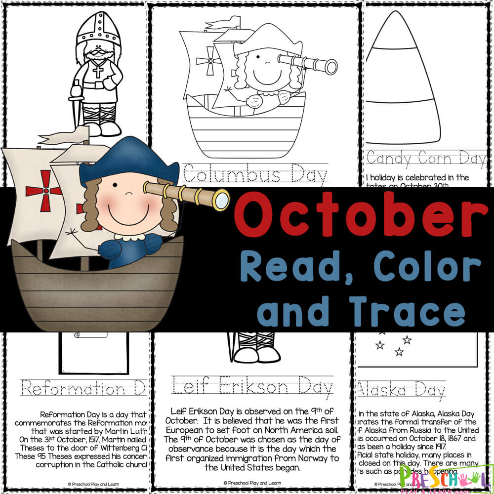 Free printable october coloring pages for kids