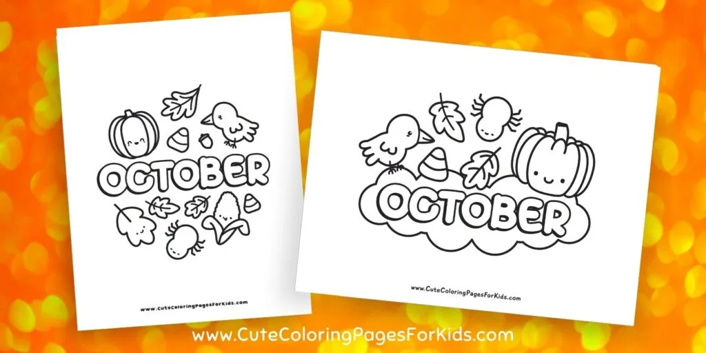 October coloring pages