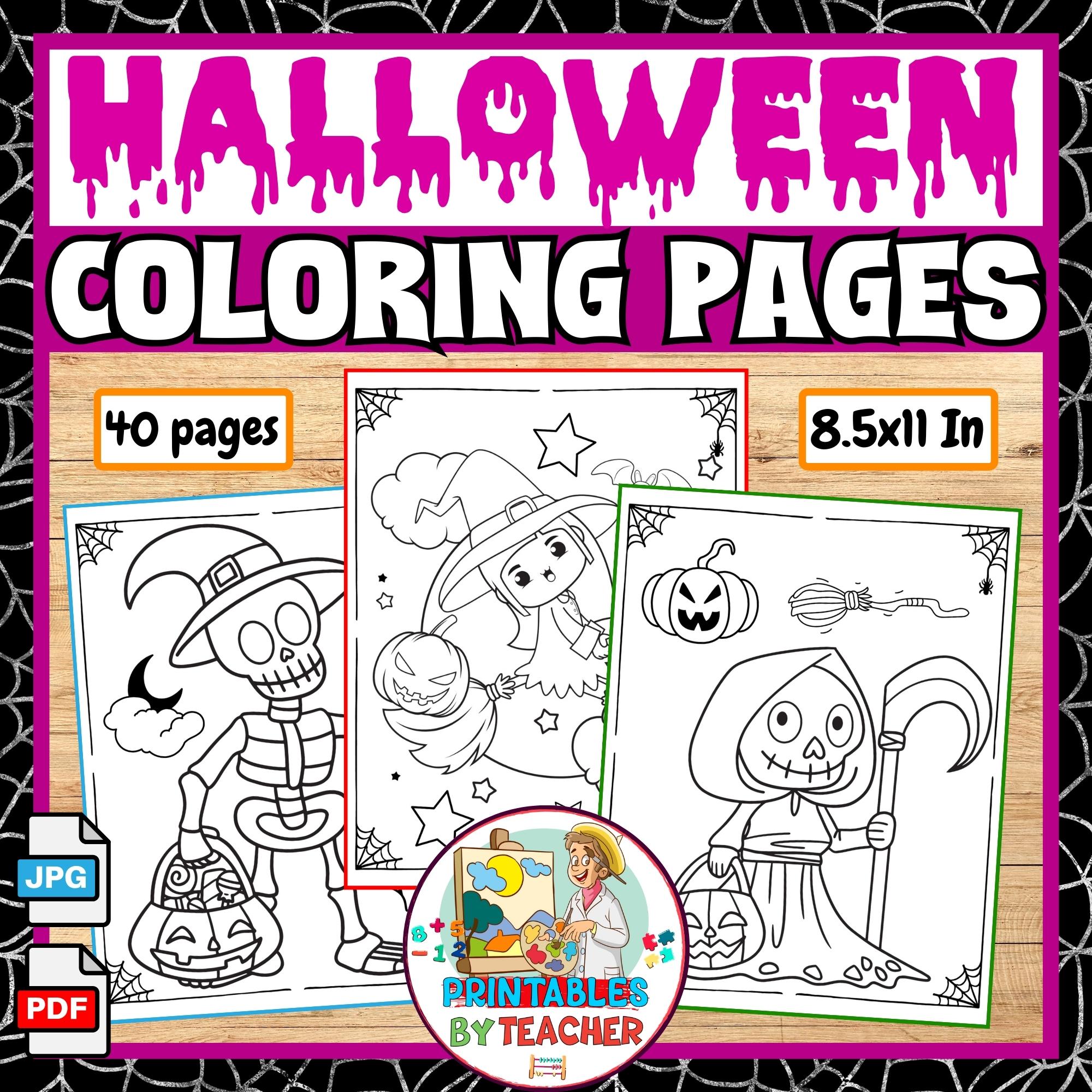 Halloween coloring pages fall