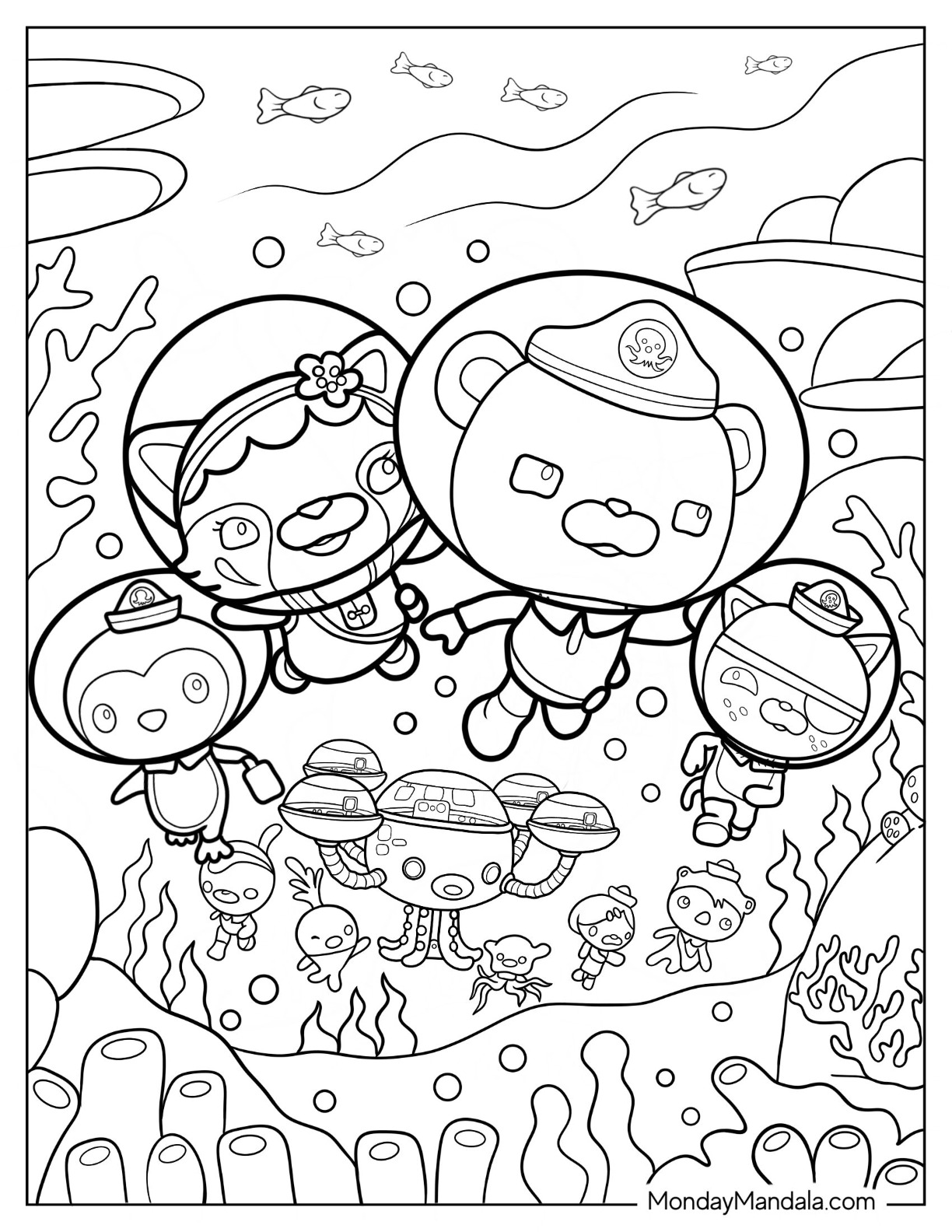 Octonauts coloring pages free pdf printables