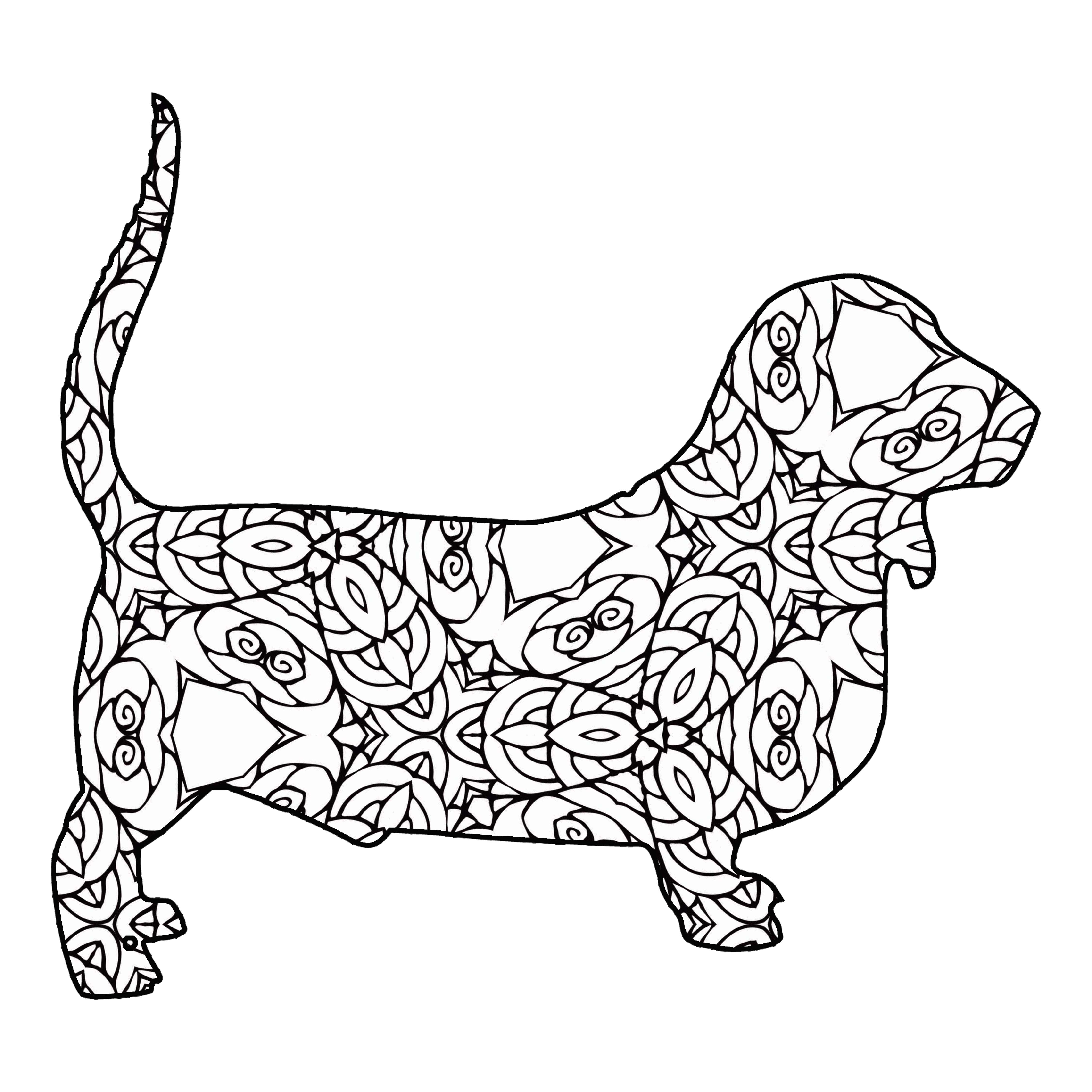 Free printable geometric animal coloring pages the cottage market