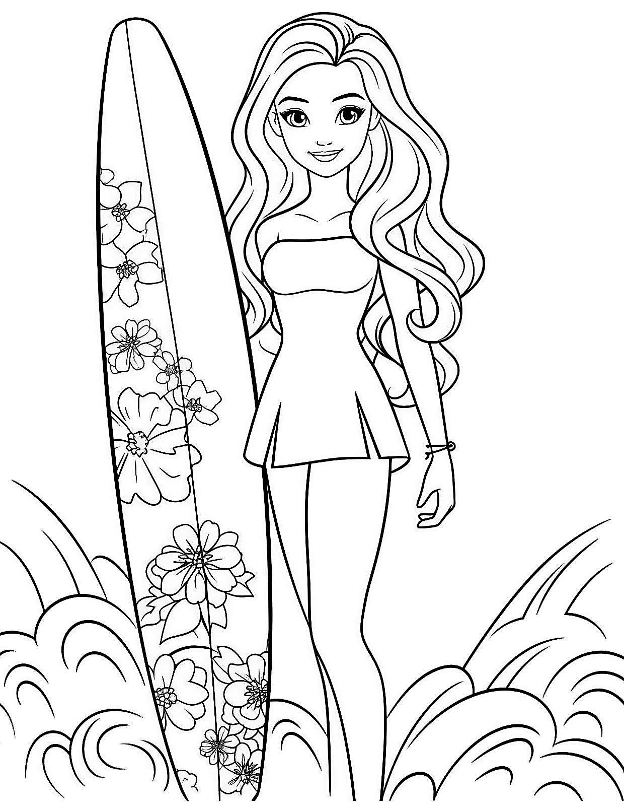 Barbie coloring pages for kids and adults