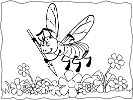 Bees coloring pages and printable activities