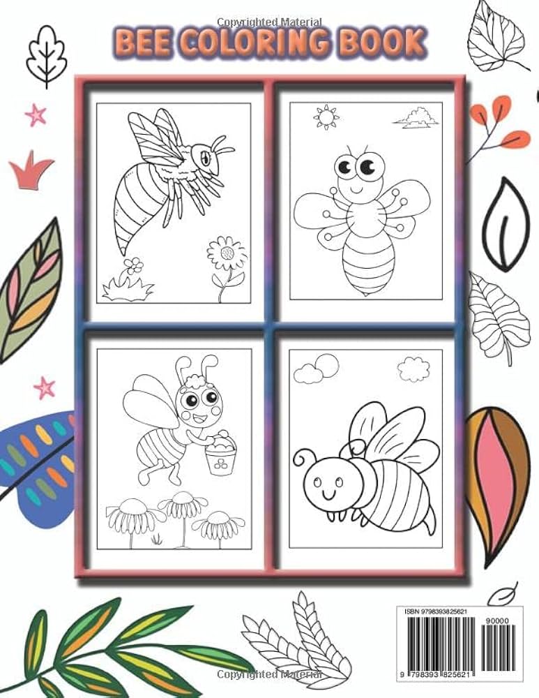 Beautiful bee coloring book cute fun and by tuttle erika