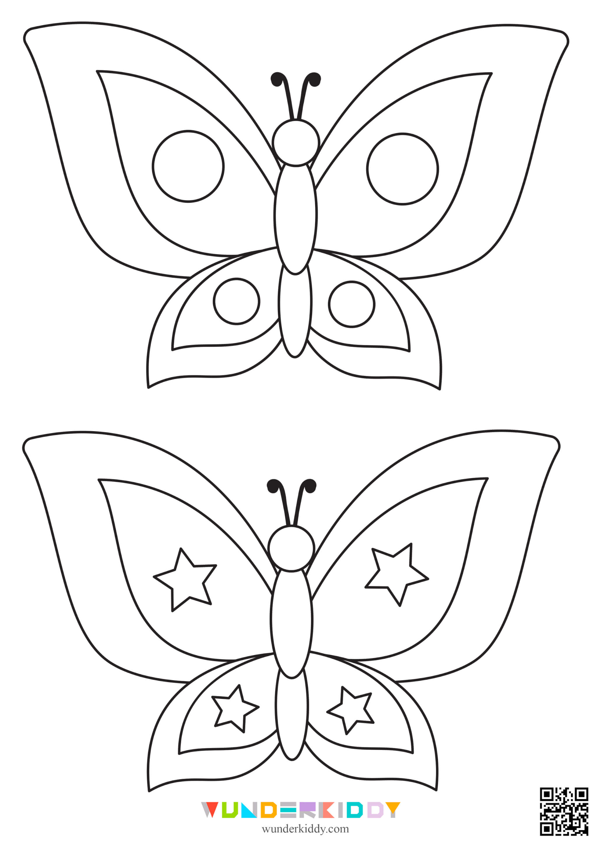 Free printable butterfly coloring book for preschoolers