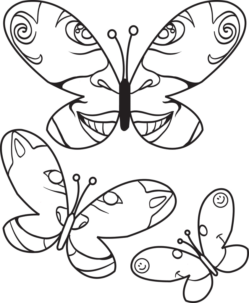 Printable butterfly coloring page for kids â