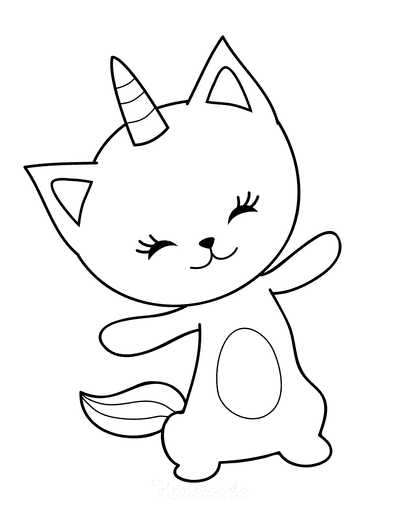 Free cat coloring pages for kids adults