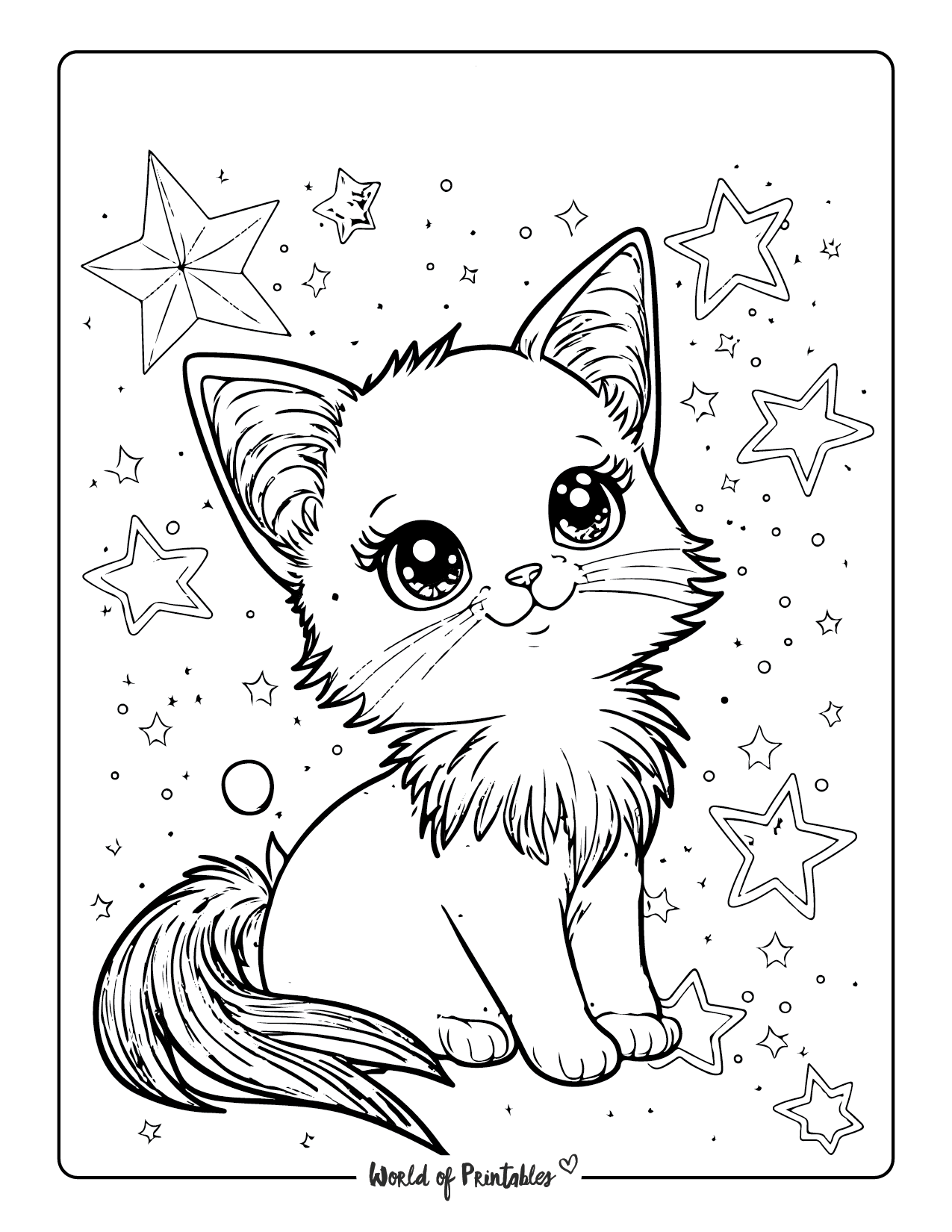 Cat coloring pages for kids adults