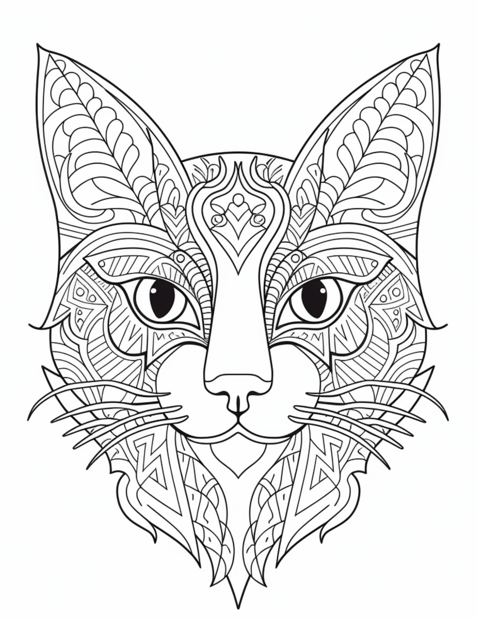 Printable digital cat coloring pages whimsycats coloring collection