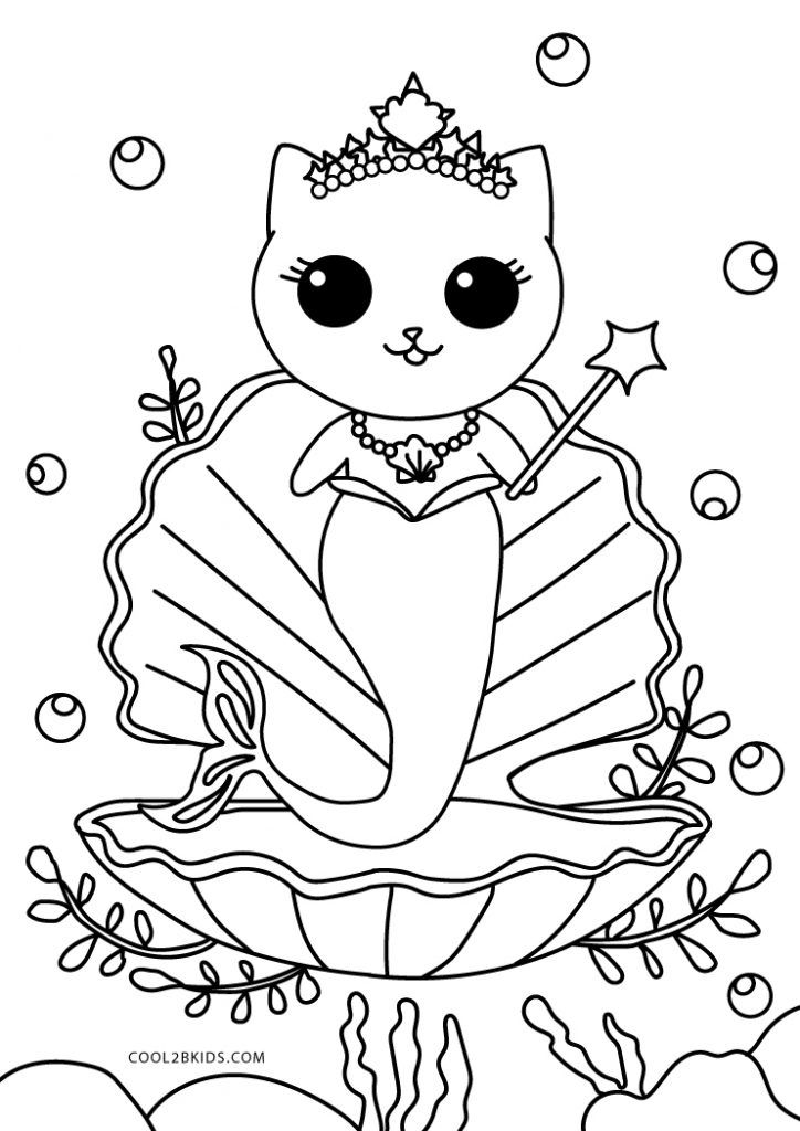 Free printable cat coloring pages for kids mermaid coloring pages cat coloring book kitty coloring