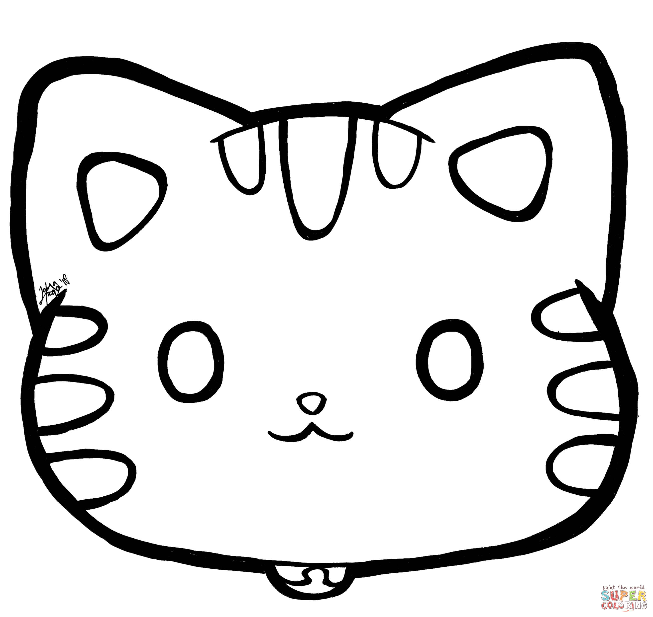 Cat coloring page free printable coloring pages