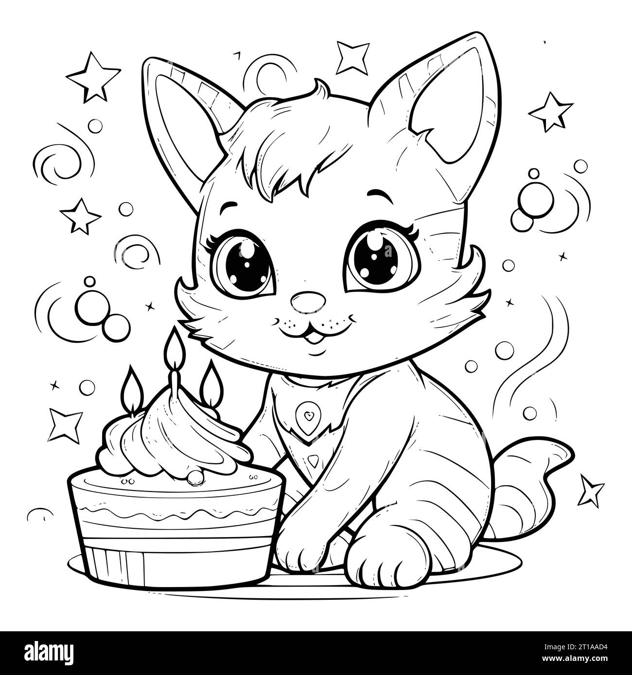 Cute cat coloring pages printable hi