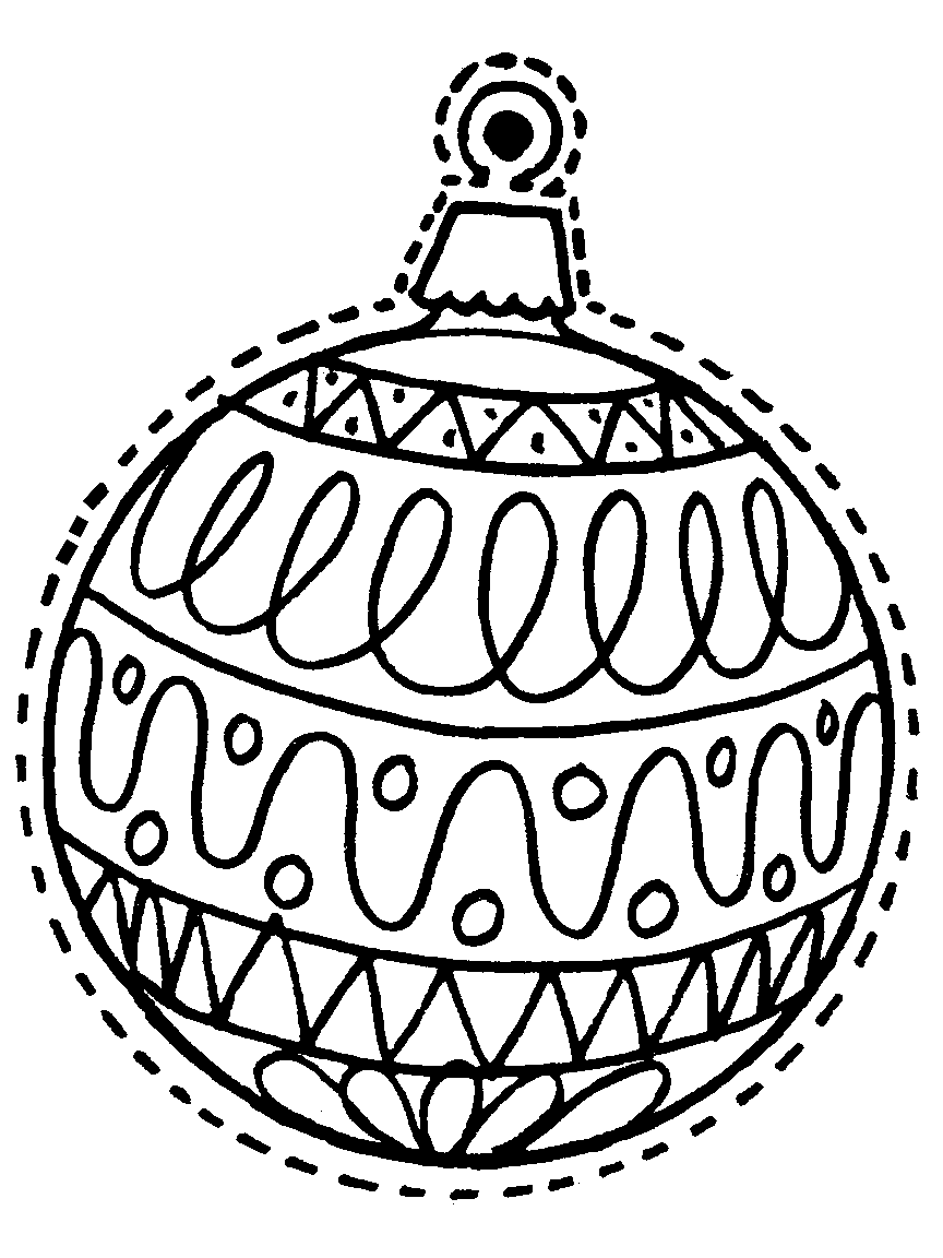 Christmas ornament coloring pages